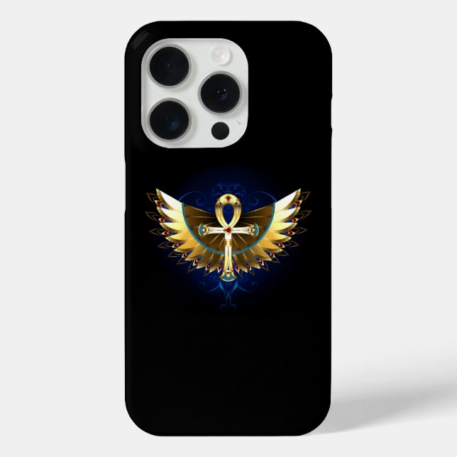 Coques Case-Mate iPhone Ankh or avec ailes (Verso)