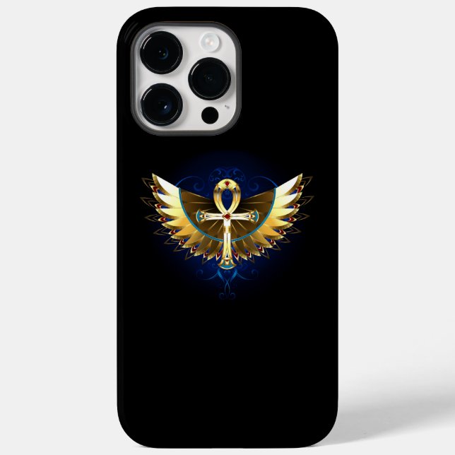 Coques Case-Mate iPhone Ankh or avec ailes (Verso)