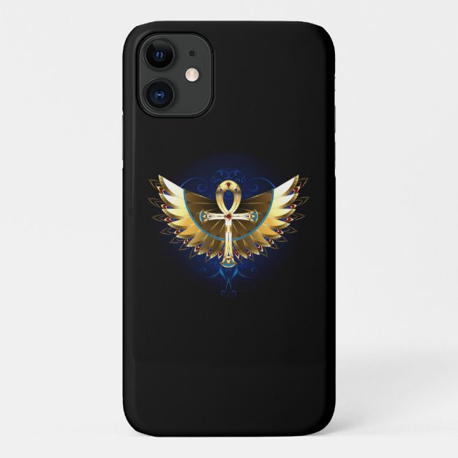 Coques Case-Mate iPhone Ankh or avec ailes (Dos)