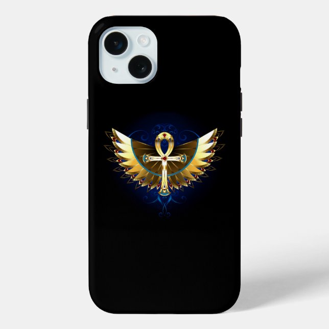 Coques Case-Mate iPhone Ankh or avec ailes (Verso)