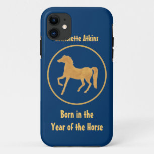 Coque Case-Mate iPhone Année chinoise du cheval : l'effet or sur le Blu p