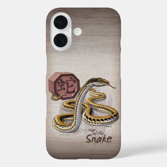 Coques Case-Mate iPhone Année chinoise du zodiaque de l'art serpent (Verso)