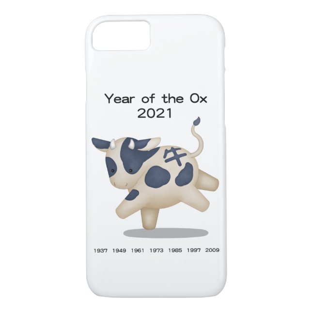 Coques Case-Mate iPhone Année de l'Ox Cute Zodiac Animal 2021 (Dos)