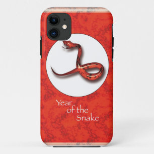 Etui iPhone Case-Mate Année du serpent, Rouge, Astrologie