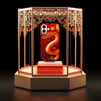 Année du serpent rouge et or