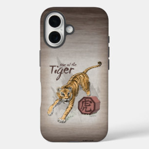 Coque Pour iPhone 16 Année du tigre Zodiac chinois Art