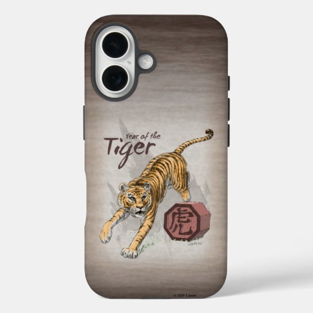 Coques Case-Mate iPhone Année du tigre Zodiac chinois Art (Verso)