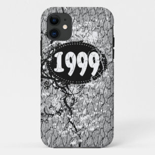 Coque iPhone 11 Anniversaire et depuis 1999 vintage (noir, blanc)