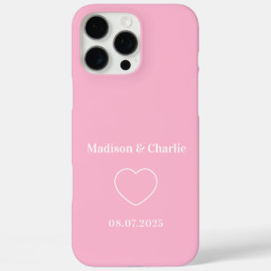Coque iPhone 16 Pro Max Anniversaire minimaliste du Mariage d'amour