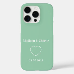 Coque iPhone 16 Pro Anniversaire minimaliste du Mariage d'amour