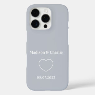 Coque iPhone 16 Pro Anniversaire minimaliste du Mariage d'amour