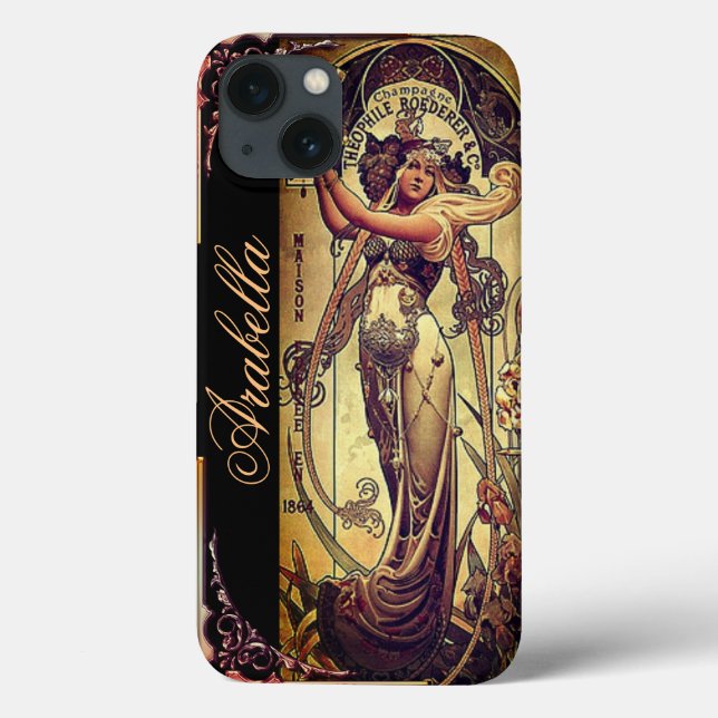 Coques Case-Mate iPhone Annonce élégante femme Art nouveau (Verso)