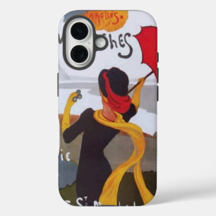 Coque Pour iPhone 16 Annonce vintage Voyage Français 1910