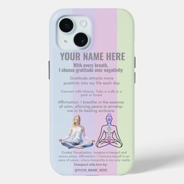 Coques Case-Mate iPhone ANTI-Stress I CHOOSE GRATITUDE OVER NEGATIVITY (Verso)
