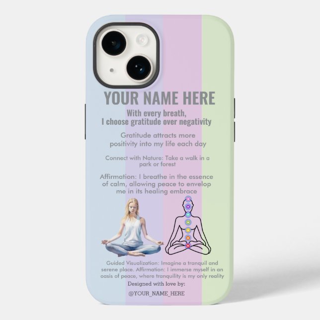 Coques Case-Mate iPhone ANTI-Stress I CHOOSE GRATITUDE OVER NEGATIVITY (Verso)