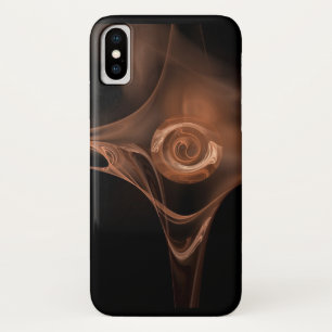 ETUI iPhone Case-Mate ANTIQUE BROWN FRACTAL ROSE