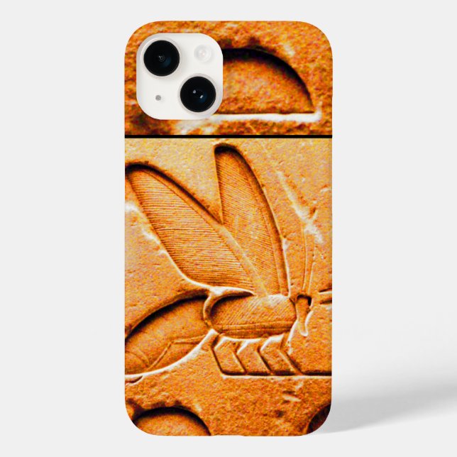 Coques Case-Mate iPhone ANTIQUE EGYPTIENNE HONEY BEE BEEKEEPER Orange Jaun (Verso)
