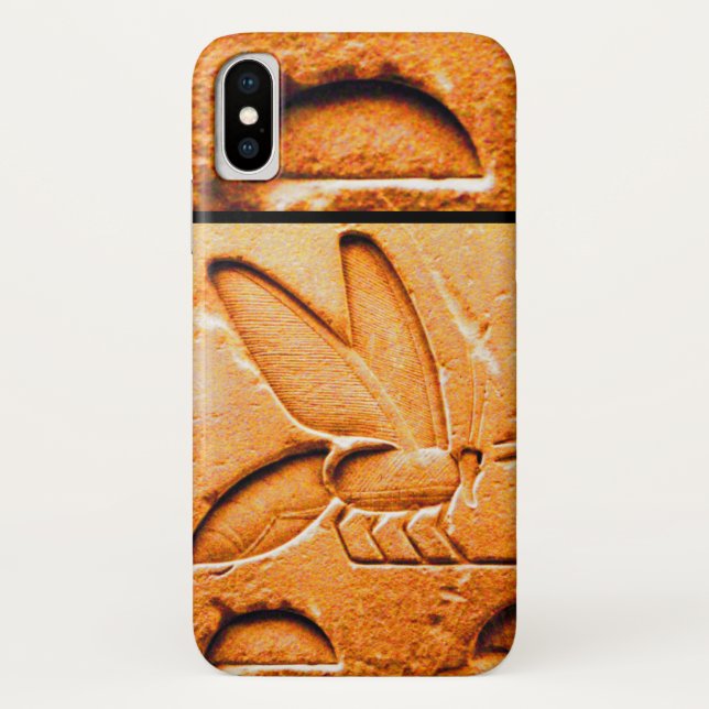 Coques Case-Mate iPhone ANTIQUE EGYPTIENNE HONEY BEE BEEKEEPER Orange Jaun (Dos)