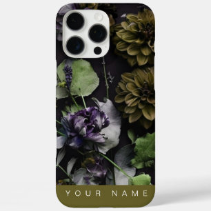 Coque iPhone 16 Pro Max Antique en fleur foncée