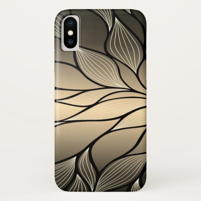 Coques Case-Mate iPhone Antique Motif Gold Leave (Dos)