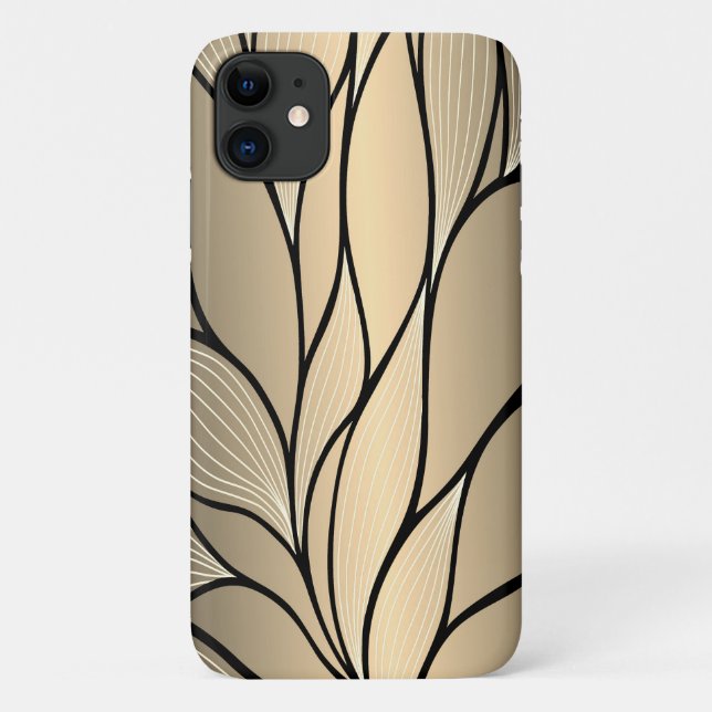 Coques Case-Mate iPhone Antique Motif Gold Leave (Dos)