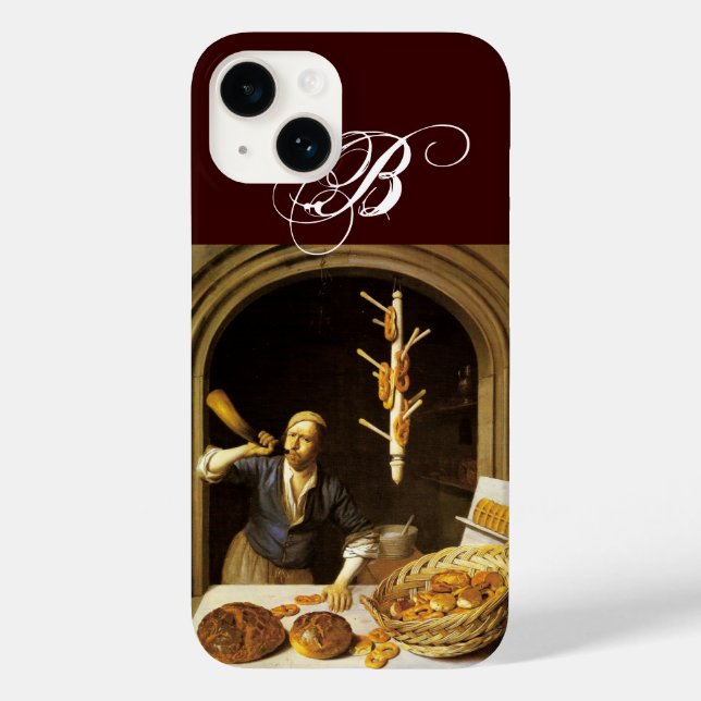 COQUES Case-Mate iPhone ANTIQUE OVEN BAKER, BAKERY PAIN SHOP MONOGRAMME (Verso)