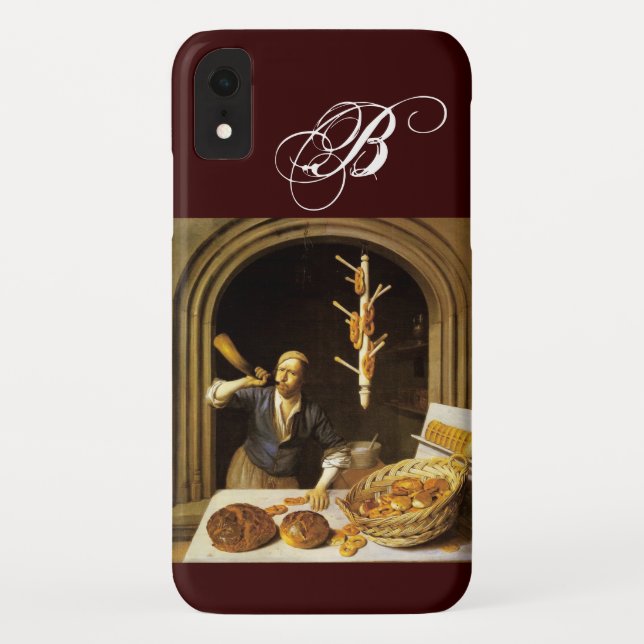 COQUES Case-Mate iPhone ANTIQUE OVEN BAKER, BAKERY PAIN SHOP MONOGRAMME (Dos)