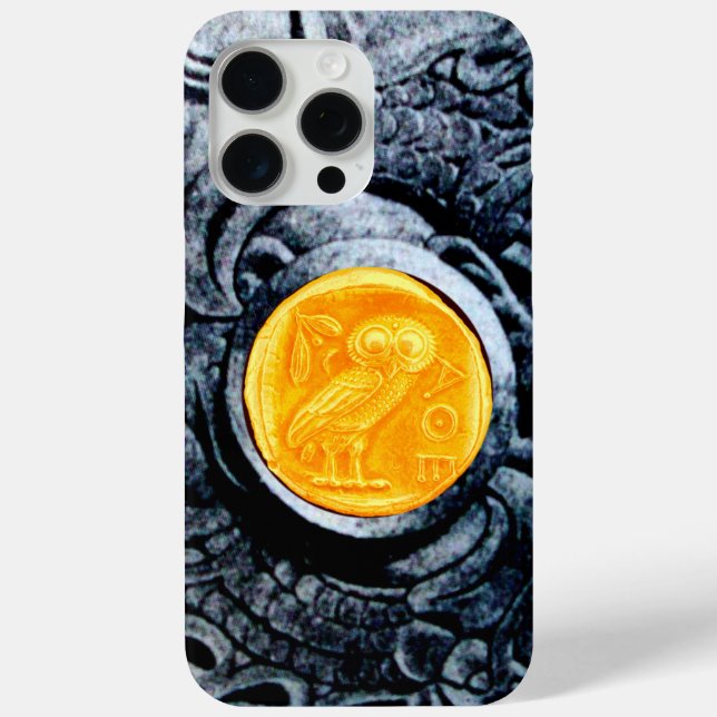 COQUES Case-Mate iPhone ANTIQUE OWL GOLD CIN AVEC GRIFFONS D'ARGENT (Verso)