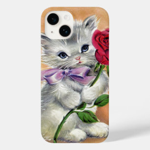 Coque Case-Mate iPhone Antique vintage chat coquette chaton mignon rose