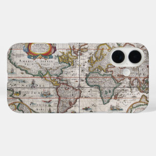 Coque Pour iPhone 16 Antique World Map