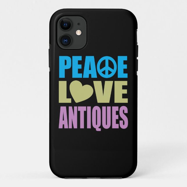 Coques Case-Mate iPhone Antiquités d'amour de paix (Dos)