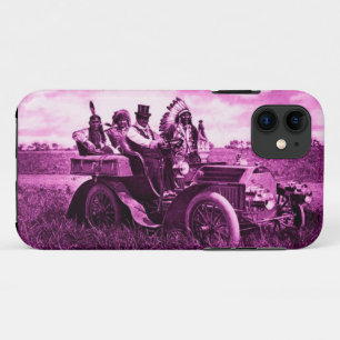 ETUI iPhone Case-Mate APACHES ET GERONIMO CONDUISANT UNE VOITURE À MOTEU