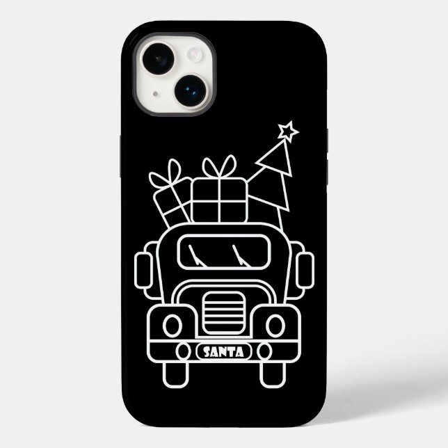 Coques Case-Mate iPhone Aperçu camion de Noël Père Noël voiture vue avant (Verso)