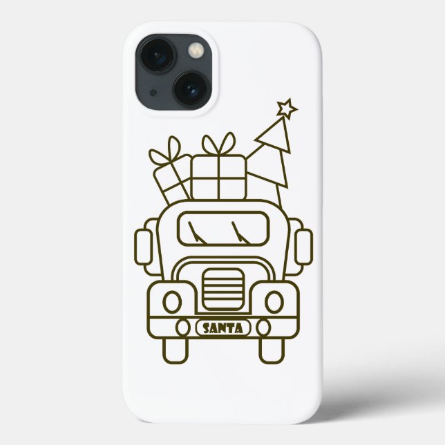 Coques Case-Mate iPhone Aperçu camion de Noël Père Noël voiture vue avant (Verso)