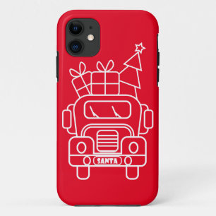 Case-Mate iPhone Case Aperçu camion de Noël Père Noël voiture vue avant