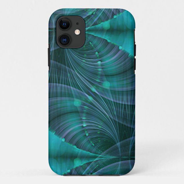 Coques Case-Mate iPhone Apophyse Fractal Art I - bleu (Dos)