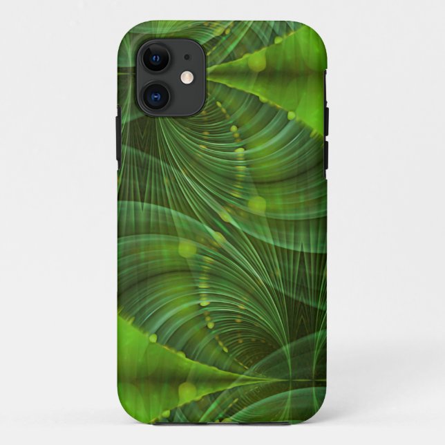 Coques Case-Mate iPhone Apophyse Fractal Art I - vert (Dos)