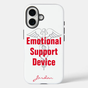 Coque Pour iPhone 16 Appareil de support émotionnel amusant avec nom bl