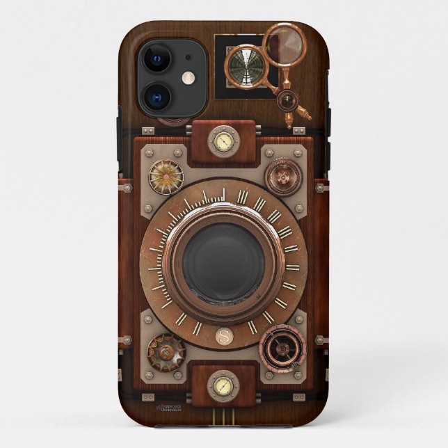 Coques Case-Mate iPhone Appareil-photo de cru de Steampunk (Dos)