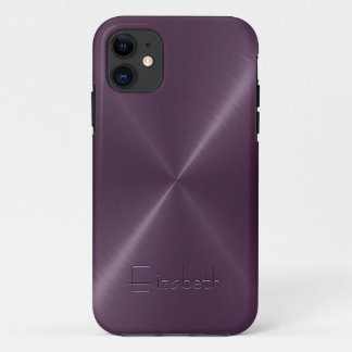 Case-Mate iPhone Case Apparence métallique en acier inoxydable mauve mét