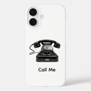 Coque Pour iPhone 16 Appelez-moi Cadran Rotary Vintage Téléphone person