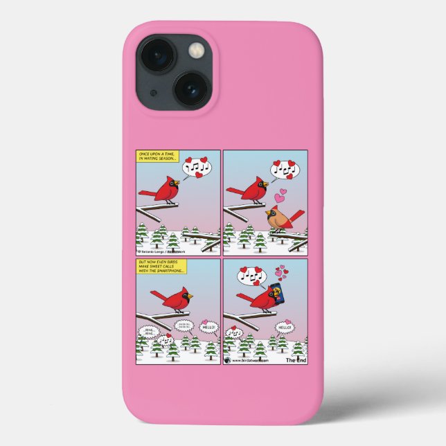Coques Case-Mate iPhone Appels de accouplement d'oiseaux modernes comique (Verso)