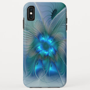 Case-Mate iPhone Case Applaudissements debout, fractale abstraite bleu t