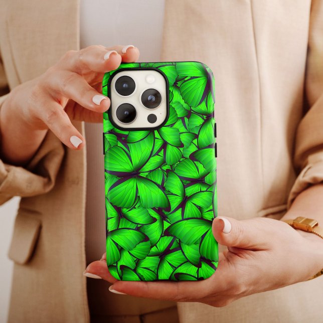 Coques Case-Mate iPhone Apple Green Butterfly iPhone | Papillon iPhone 13 (Créateur téléchargé)