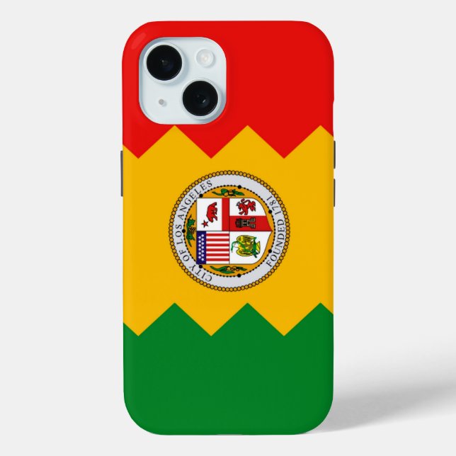 Coques Case-Mate iPhone Apple iPhone 15 Coque-Mate avec drapeau de Los Ang (Verso)