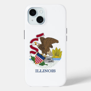 Coque Case-Mate iPhone Apple iPhone 15 Coque-Mate avec drapeau Illinois