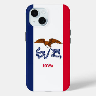 Coque Case-Mate iPhone Apple iPhone 15 Coque-Mate avec drapeau Iowa