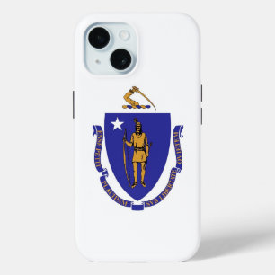 Coque Case-Mate iPhone Apple iPhone 15 Coque-Mate avec drapeau Massachuse