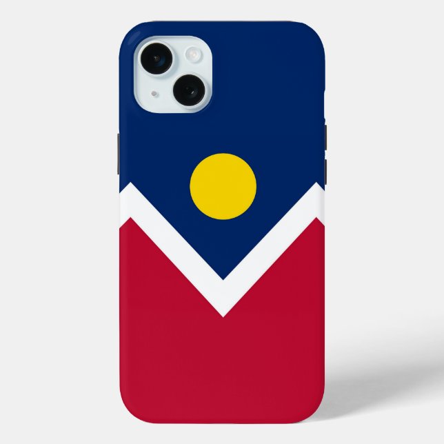 Coques Case-Mate iPhone Apple iPhone 15 Plus Coque-Mate, drapeau de Denver (Verso)