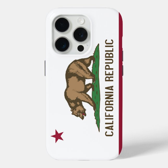 Coques Case-Mate iPhone Apple iPhone 15 Pro Coque-Mate, drapeau californie (Verso)
